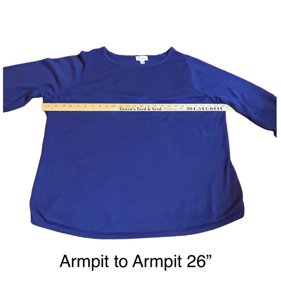 Belle By Kim Gravel Can’t Stop Wearing It Sweater. Lapis Blue. Size 2X - Picture 5 of 10